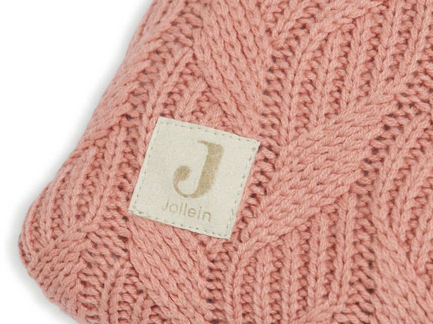 Jollein Wickelauflagenbezug Spring Knit Rosewood 75x85cm