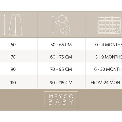 Meyco Schlafsack Baby Zip-off Sleeves Waldtiere Sand