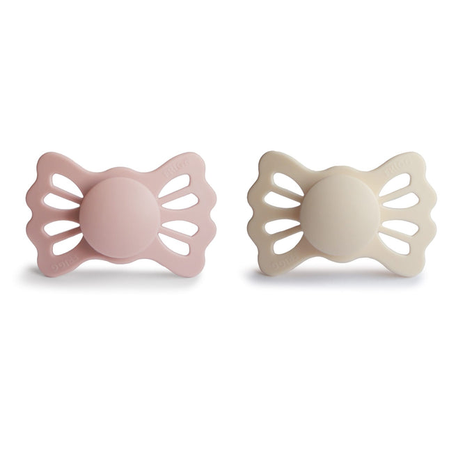 Frigg Schnuller Größe 2 Lucky Cream/Blush Silicone 2er-Pack