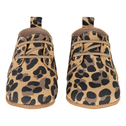 <tc>Baby Dutch</tc> Babyschuhe mit Schnürsenkeln Leopard