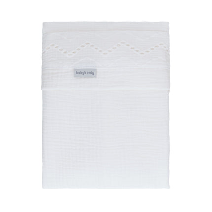 Baby's Only Bettlaken Calm White mit Broderie