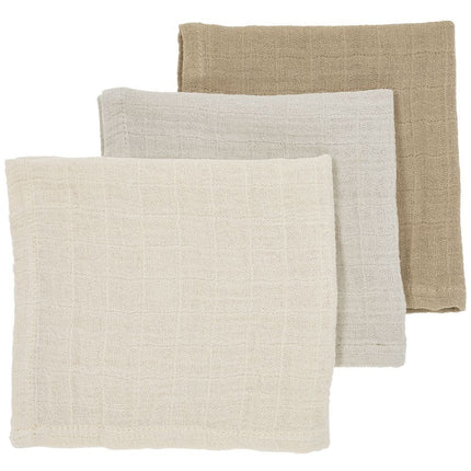 Meyco Mundtuch 3er-Pack Soft Sand/Greige/Taupe 30X30cm