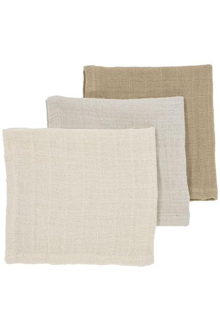 Meyco Mundtuch 3er-Pack Soft Sand/Greige/Taupe 30X30cm