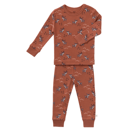 Fresk Baby Pyjama Deer Amber Brown 2 delig - Fresk - Babywinkel - 8720574692440