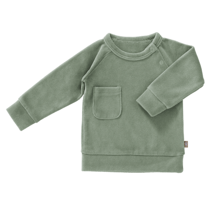 Fresk Baby Sweater Velours Forest Green - Fresk - Babywinkel - 8720088954386