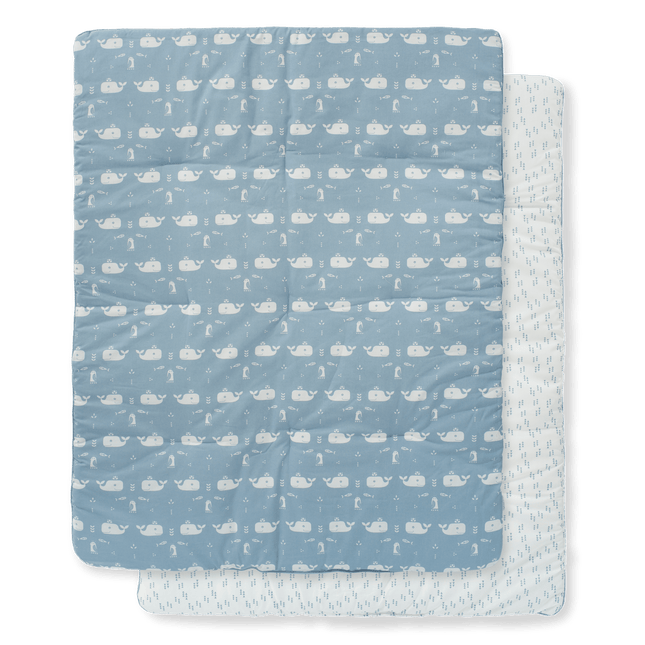 Fresk Boxkleed Whale Blue Fog 77x97cm - Fresk - Babywinkel - 8718754232326