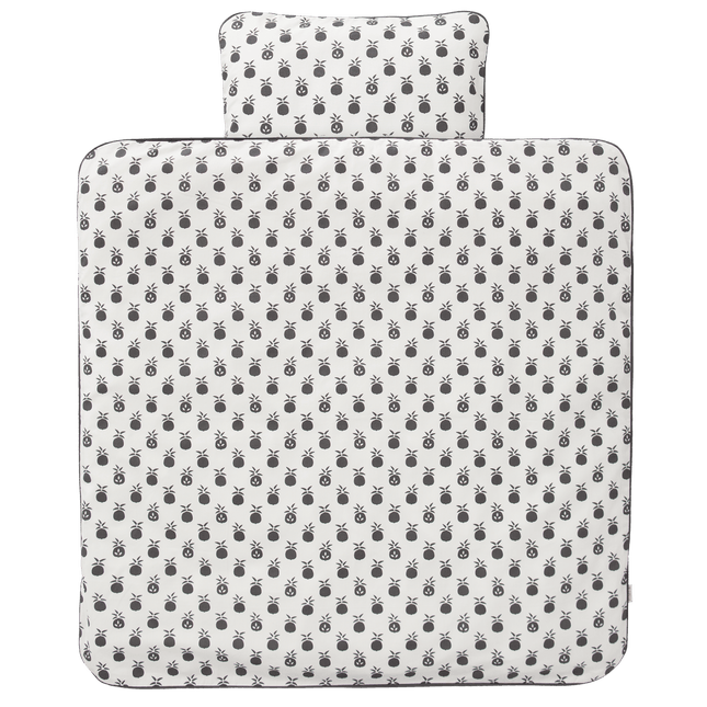 Fresk Dekbedovertrek Pineapple Anthracite 100x135cm - Fresk - Babywinkel - 8718754239059