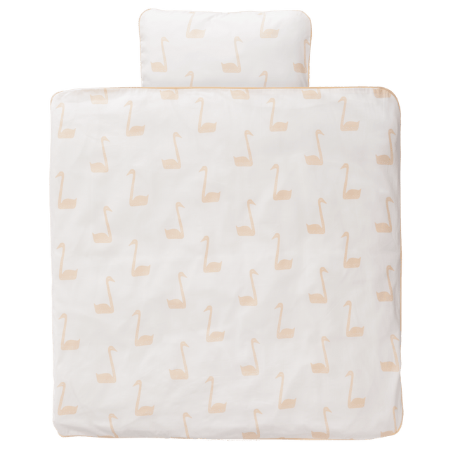 Fresk Dekbedovertrek Swan Pale Peach 100x135cm - Fresk - Babywinkel - 8719638232661