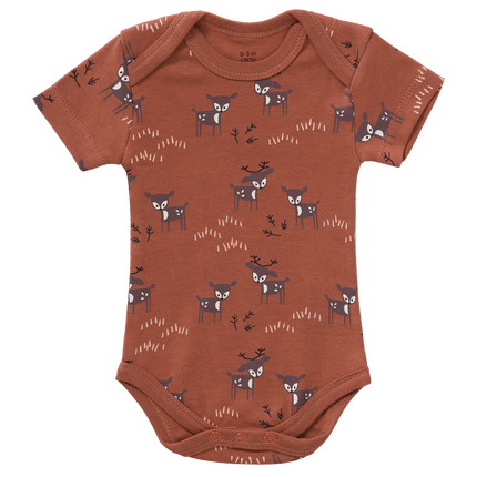 Fresk Romper Deer Korte Mouwen Amber Brown - Fresk - Babywinkel - 8720574692372