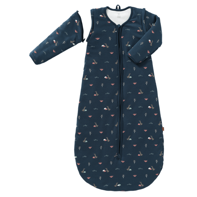 Fresk Slaapzak Baby Rabbit Met Afritsbare Mouw Mood Indigo 60cm - Fresk - Babywinkel - 8720574692563