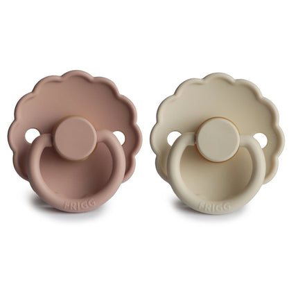 Frigg Speen Maat 1 Daisy Blush/Cream Silicone 2 - Pack - Frigg - Babywinkel - 5715239010915