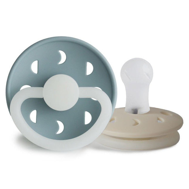 Frigg Speen Maat 1 Moon Night Stone Blue/Cream Silicone 2 - Pack - Frigg - Babywinkel - 5715239019918