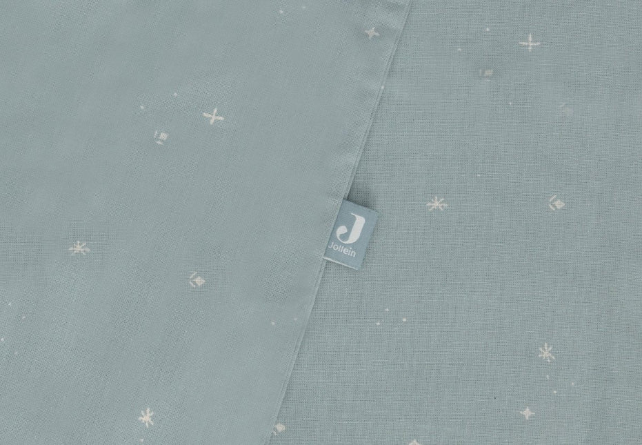 Jollein Dekbedovertrek Peuter Twinkling Sea Green 100 X 140 Cm - Jollein - Babywinkel - 8717329387065