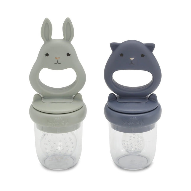 Konges Slojd Baby Bestekset Silicone Fruit Feeding Pacifier Onyx 2st - Konges Slojd - Babywinkel - 5715404088299