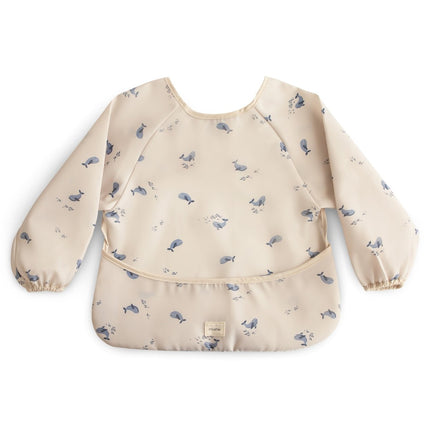 LONG SLEEVE BIB Whales - Mushie - Babywinkel - 840355801934