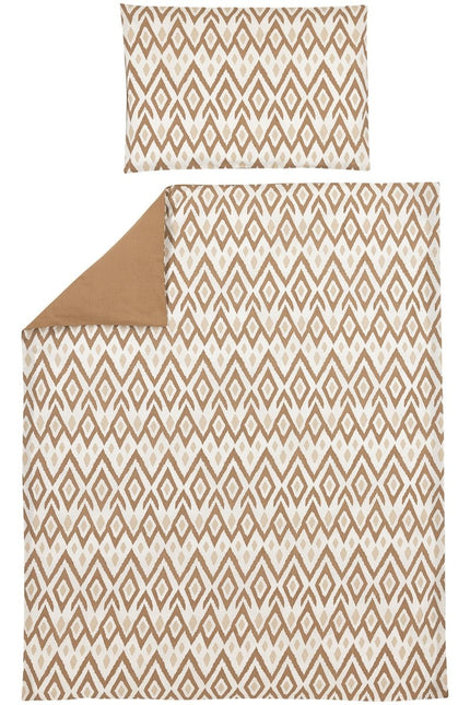 Meyco Dekbedovertrek 100X135cm Ikat Sand Toffee - Meyco - Babywinkel - 4054703435764