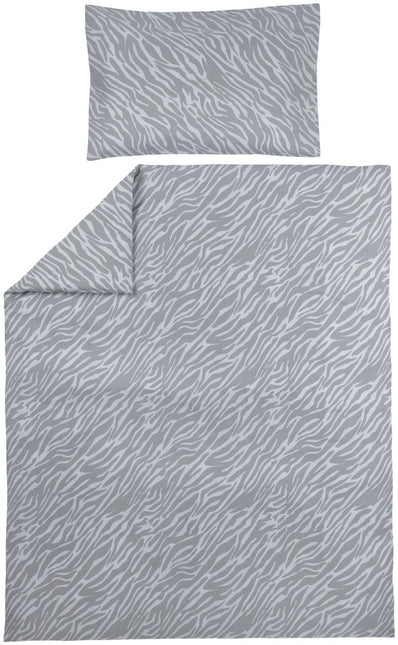 Meyco Dekbedovertrek En Kussensloop Zebra Grijs 100x135cm - Meyco - Babywinkel - 4054703435443