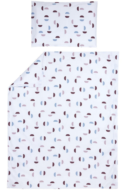 Meyco Dekbedovertrek Met Kussensloop Shapes Lilac 120X150 cm - Meyco - Babywinkel - 4054703360370