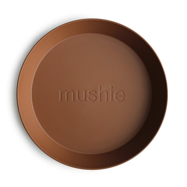 Mushie Baby Bordje Rond Caramel 2st - Mushie - Babywinkel - 810052461557