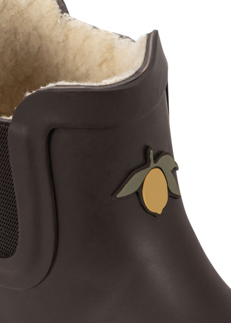 Konges Slojd Regenstiefel Lemon Lowchocolate Brown