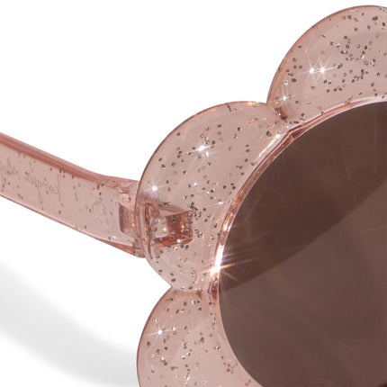 Konges Slojd Baby-Sonnenbrille, Blumen-Glitzer-Rose