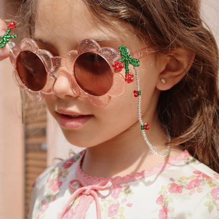 Konges Slojd Baby-Sonnenbrille, Blumen-Glitzer-Rose