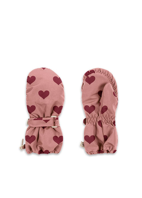 Konges Slojd Nohr Snow Mittens Print Amour Pink