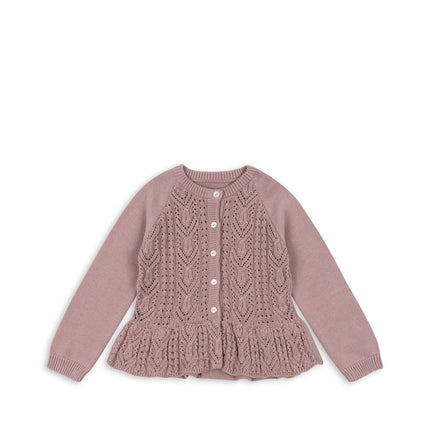 Konges Slojd Cabby Frill Cardigan bekommt Deauville Mauve