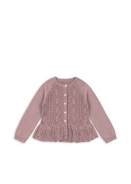 Konges Slojd Cabby Frill Cardigan bekommt Deauville Mauve